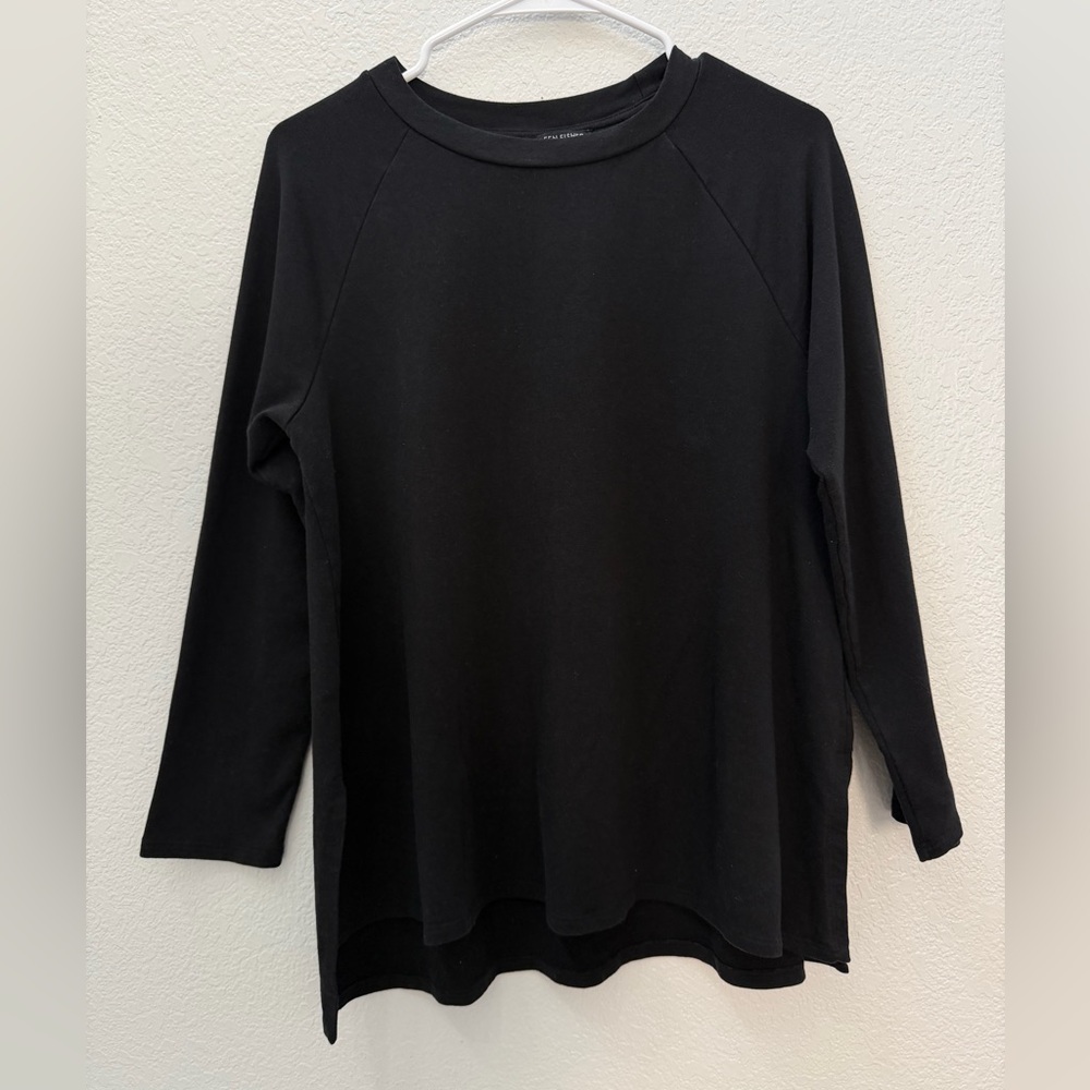 Eileen Fisher Black Long Sleeve Top Petite Medium